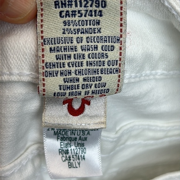 True Religion Billy Women’s White  Jeans size 28 - Picture 8 of 13